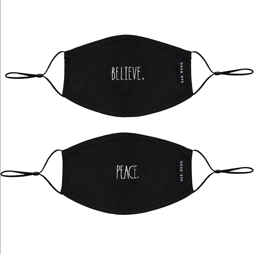 Rae Dunn Face Masks - Reusable Set of 2 NWT